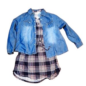XL Dress/Denim Top Combo